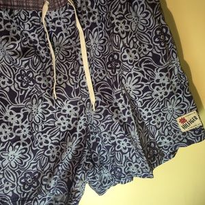 TOMMY HILFIGER HAWAIIAN FLORAL SWIM TRUNKS RARE